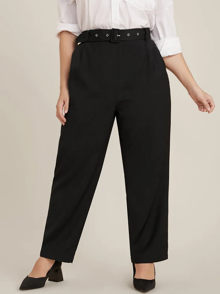 Solid Mid Rise Pocket Belted Pants sold by Bloomchic product image thumbnail 4