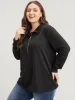 Solid O Ring Zipper Drop Shoulder Sweatshirt sold by Bloomchic