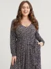 Ditsy Floral Pocket Pocket Belted Asymmetrical Hem Dress sold by Bloomchic