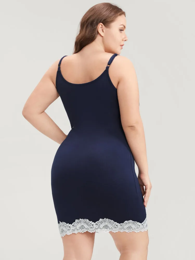 Solid Contrast Lace Cami Bodycon Dress sold by Bloomchic product image thumbnail 4