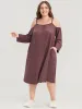 Solid Pocket Cold Shoulder Dress sold by Bloomchic