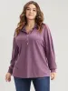 Solid Polo Neck Rib Knit Long Tee sold by Bloomchic
