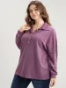 Solid Polo Neck Rib Knit Long Tee sold by Bloomchic