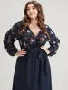 Floral Print Wrap Pocket Belted Split Dress sold by Bloomchic