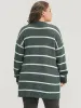 Striped Contrast Super Soft Plush Knit Pocket Button Front Cardigan sold by Bloomchic