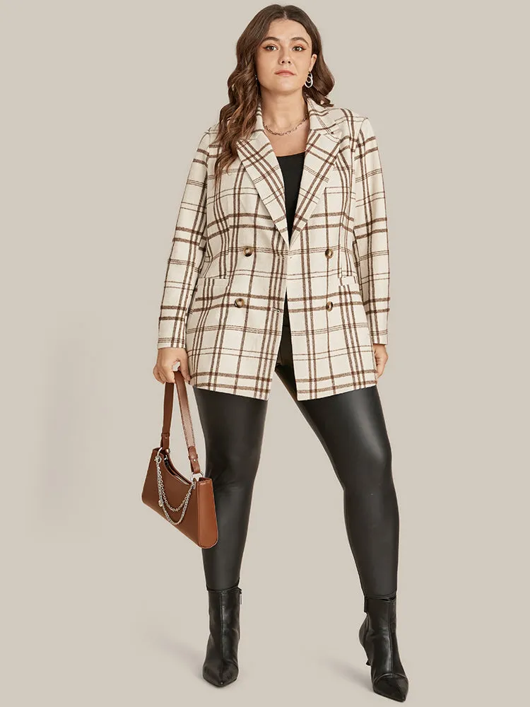 Plaid Suit Collar Button Down Pocket Blazer sold by Bloomchic product image thumbnail 2