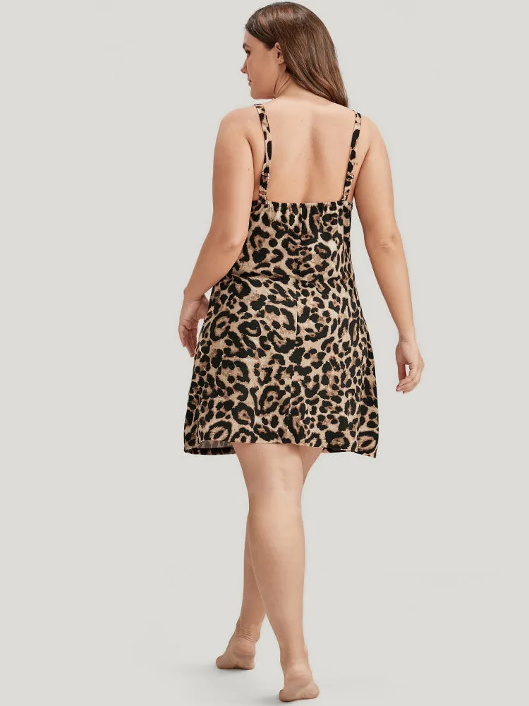 Leopard Backless Cami Night Dress sold by Bloomchic product image thumbnail 3