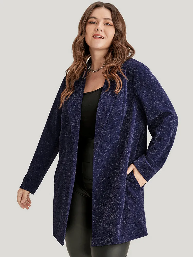 Solid Sequin Open Front Blazer sold by Bloomchic product image thumbnail 3