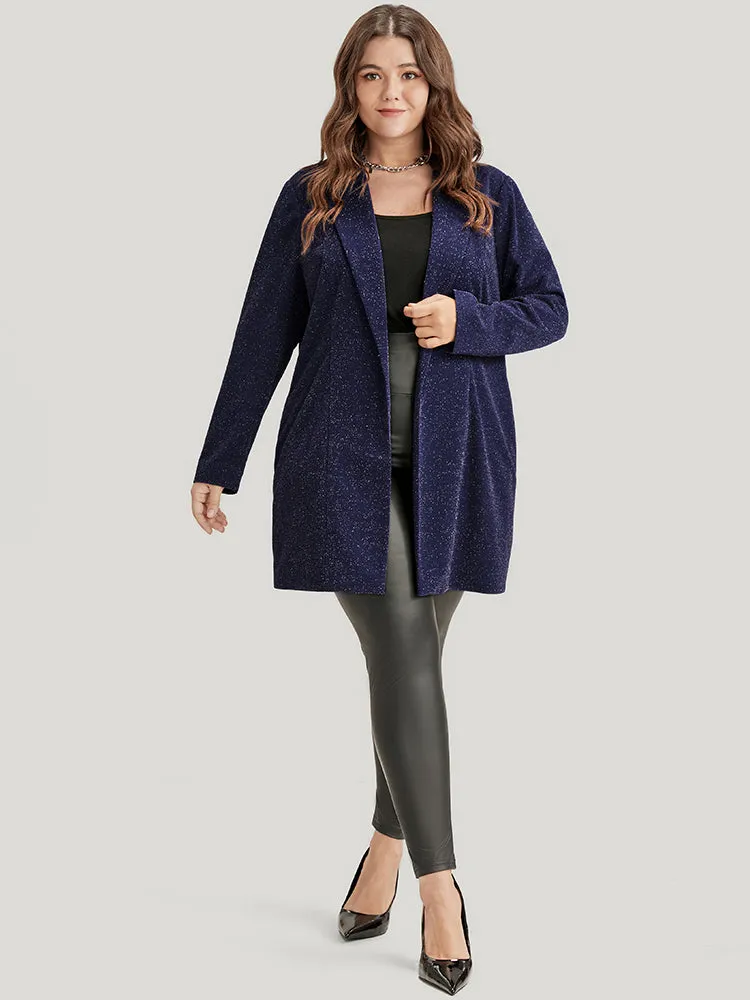 Solid Sequin Open Front Blazer sold by Bloomchic product image thumbnail 2