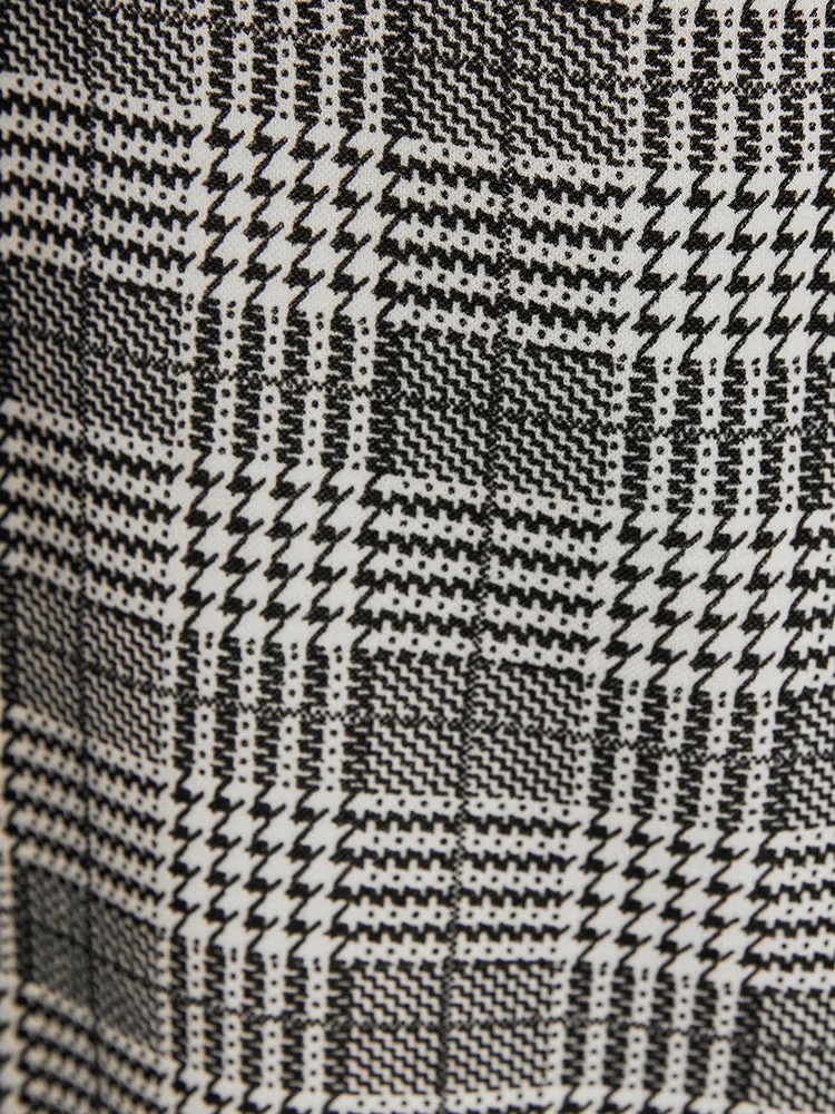 Houndstooth Flap Pocket Open Front Coat sold by Bloomchic product image thumbnail 5