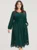 Solid Pocket Crisscross V Neck Laser Cut Belted Dress sold by Bloomchic