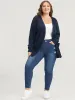 Solid Pointelle Knit Pocket Open Front Heather Cardigan sold by Bloomchic