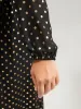 Polka Dot Mesh Lantern Sleeve Flutter Round Neck Midi Dress sold by Bloomchic