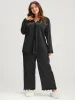 Solid Button Up Lace Trim Satin Pajama Set sold by Bloomchic