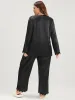 Solid Button Up Lace Trim Satin Pajama Set sold by Bloomchic