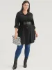 Solid Pocket Button Up Cuffed Sleeve Coat sold by Bloomchic