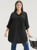 Solid Pocket Button Up Cuffed Sleeve Coat sold by Bloomchic
