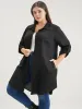 Solid Pocket Button Up Cuffed Sleeve Coat sold by Bloomchic