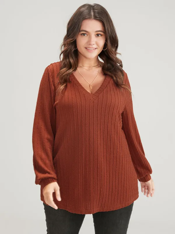 Solid Rib Knit Long Tee sold by Bloomchic