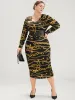 Chain Print Round Neck Bodycon Midi Dress sold by Bloomchic