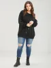 Solid Button Detail Cut Out Sweatshirt sold by Bloomchic