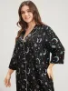 Halloween Lapel Collar Button Through Arc Hem Dress sold by Bloomchic