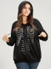 Halloween Skeleton Print Zip Up Drawstring Hooded Sweatshirt sold by Bloomchic