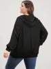 Halloween Skeleton Print Zip Up Drawstring Hooded Sweatshirt sold by Bloomchic