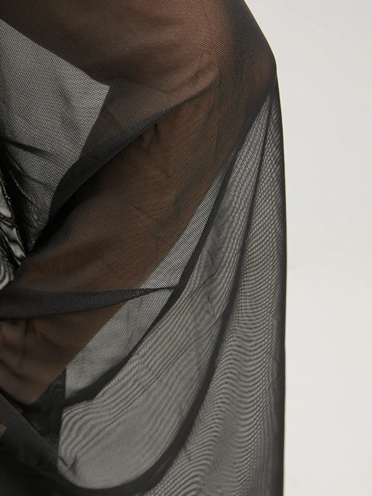 Halloween Moon And Star Bell Sleeve Pocket Crew Neck Midi Dress sold by Bloomchic product image thumbnail 5