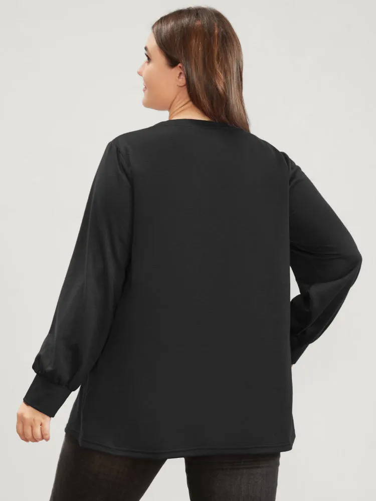 Halloween Print Round Neck Drop Shoulder Sweatshirt sold by Bloomchic product image thumbnail 4
