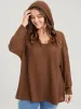 Plain Ties Waffle Knit Hooded Sweatshirt sold by Bloomchic