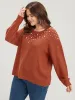 Solid Pointelle Knit Pearls Beaded Knit Top sold by Bloomchic