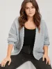 Solid Pointelle Knit Pocket Cable Knit Open Front Cardigan sold by Bloomchic