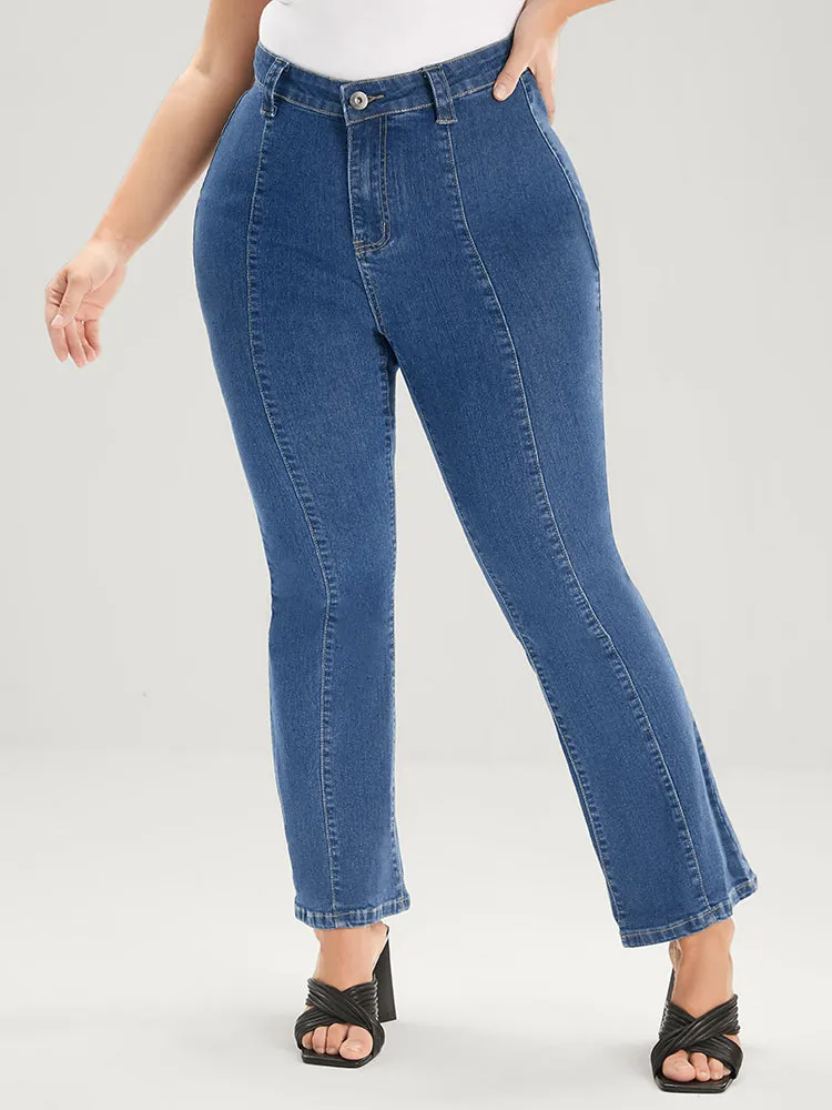Flare Leg Very Stretchy Mid Rise Medium Wash Jeans sold by Bloomchic product image thumbnail 5
