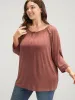 Plain Round Neck Button Modal T-shirt sold by Bloomchic