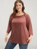 Plain Round Neck Button Modal T-shirt sold by Bloomchic