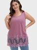 Plain Crochet Lace Tank Top sold by Bloomchic
