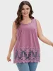 Plain Crochet Lace Tank Top sold by Bloomchic