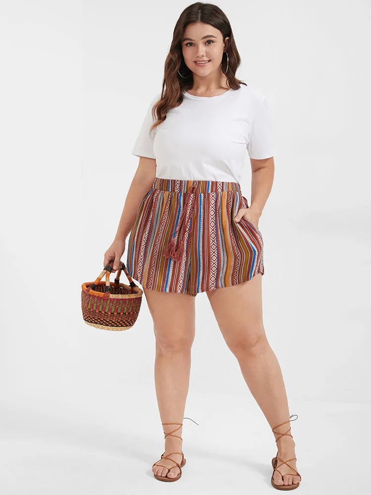 Bandana Printed Pocket Knot Waist Shorts sold by Bloomchic product image thumbnail 2