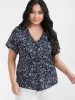 Ditsy Floral V Neck Button Blouse sold by Bloomchic
