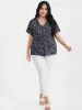 Ditsy Floral V Neck Button Blouse sold by Bloomchic