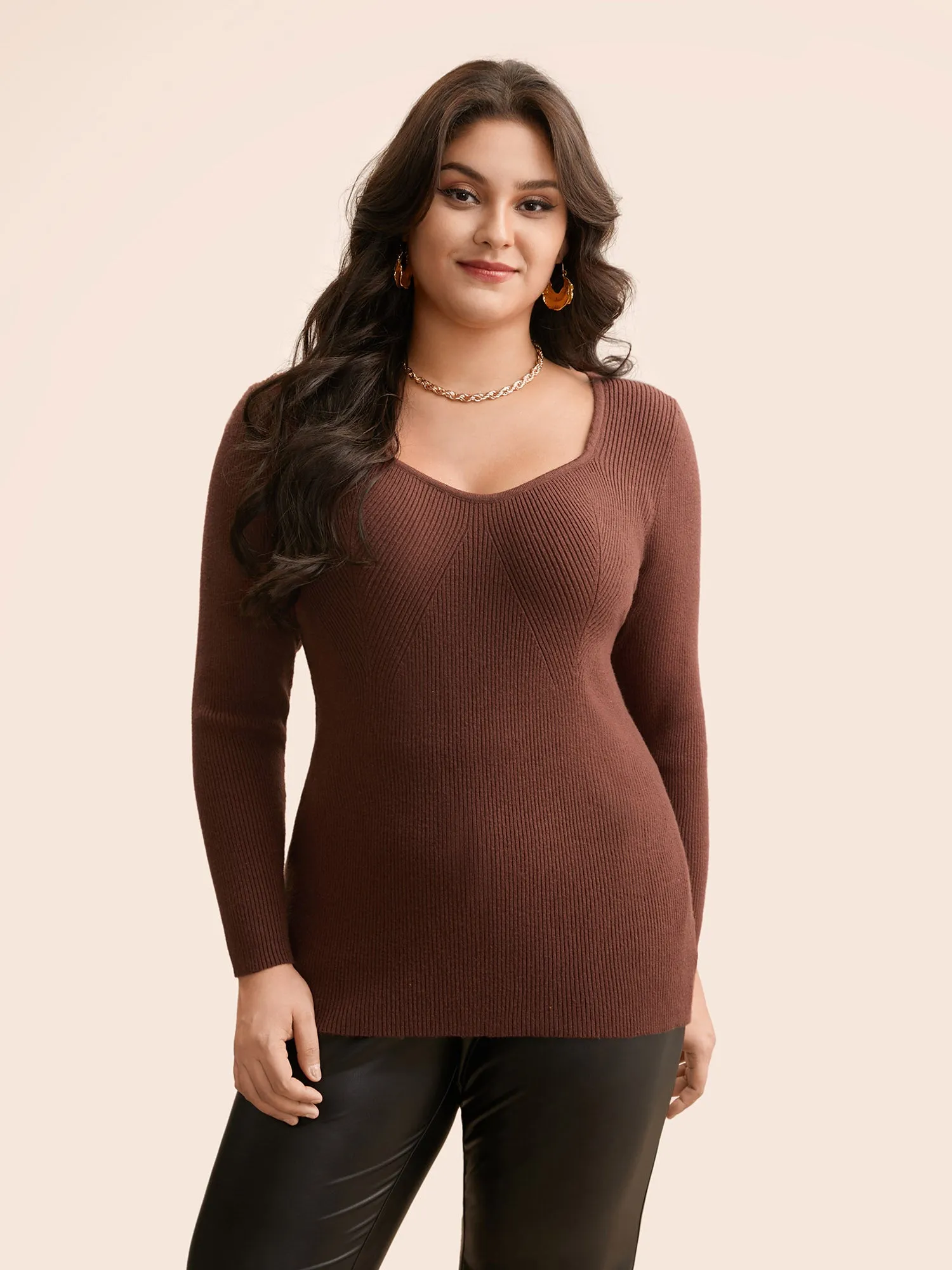Heart Neckline Pit Strip Pullover sold by Bloomchic product image thumbnail 3