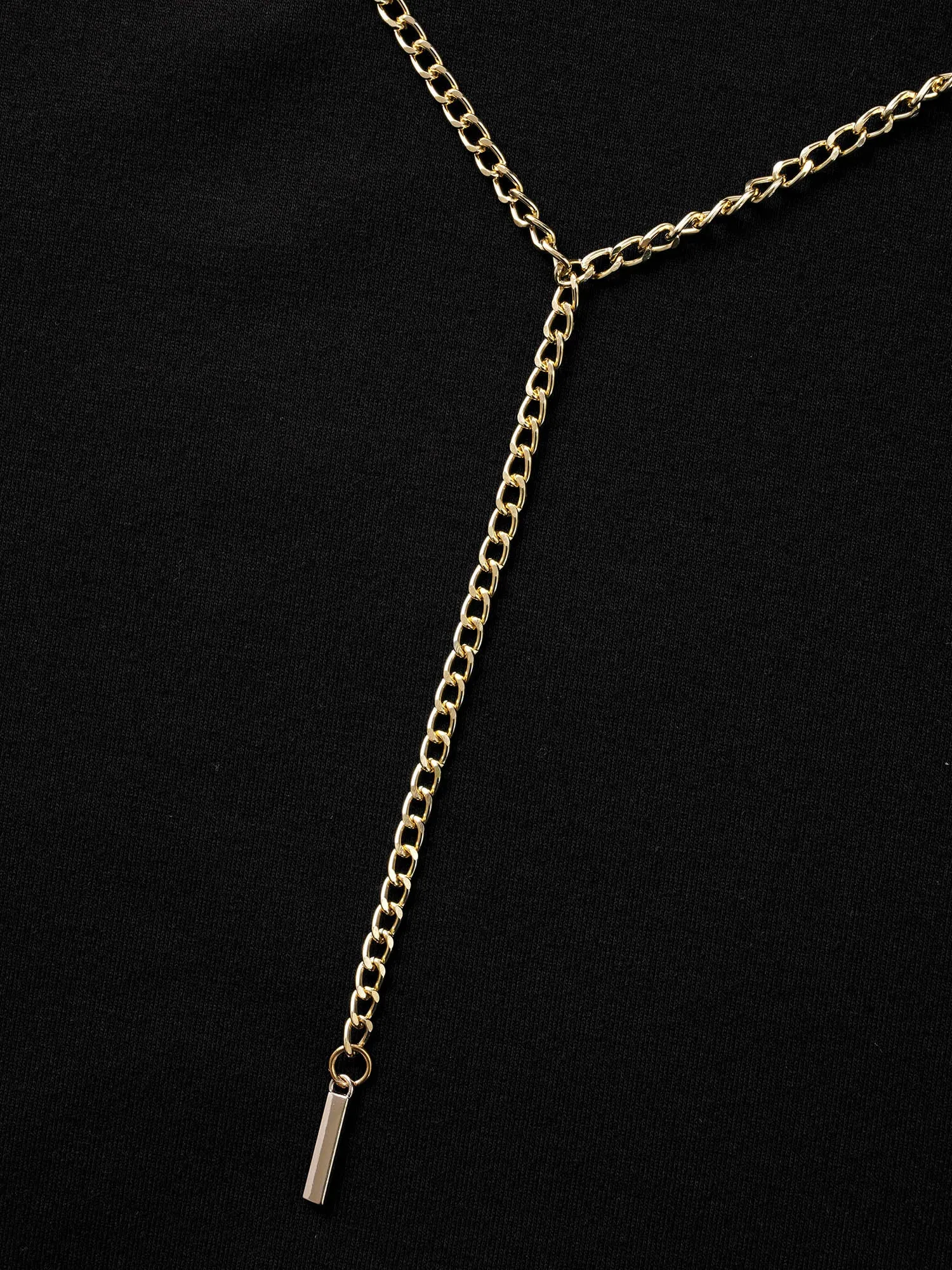 Draped Back Metal Chain Detail Dress sold by Bloomchic product image thumbnail 5