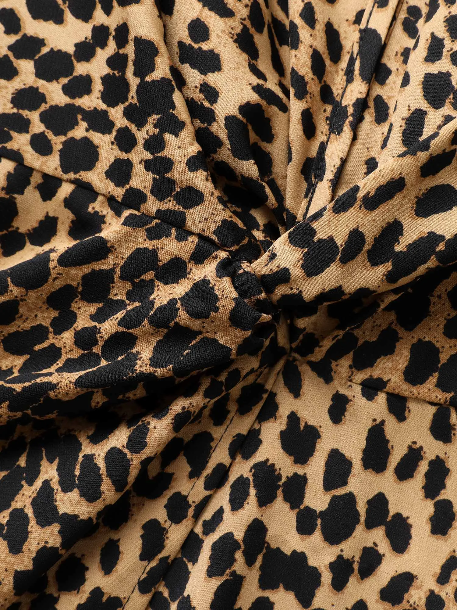 Leopard Print Twist Front Cami Dress sold by Bloomchic product image thumbnail 5