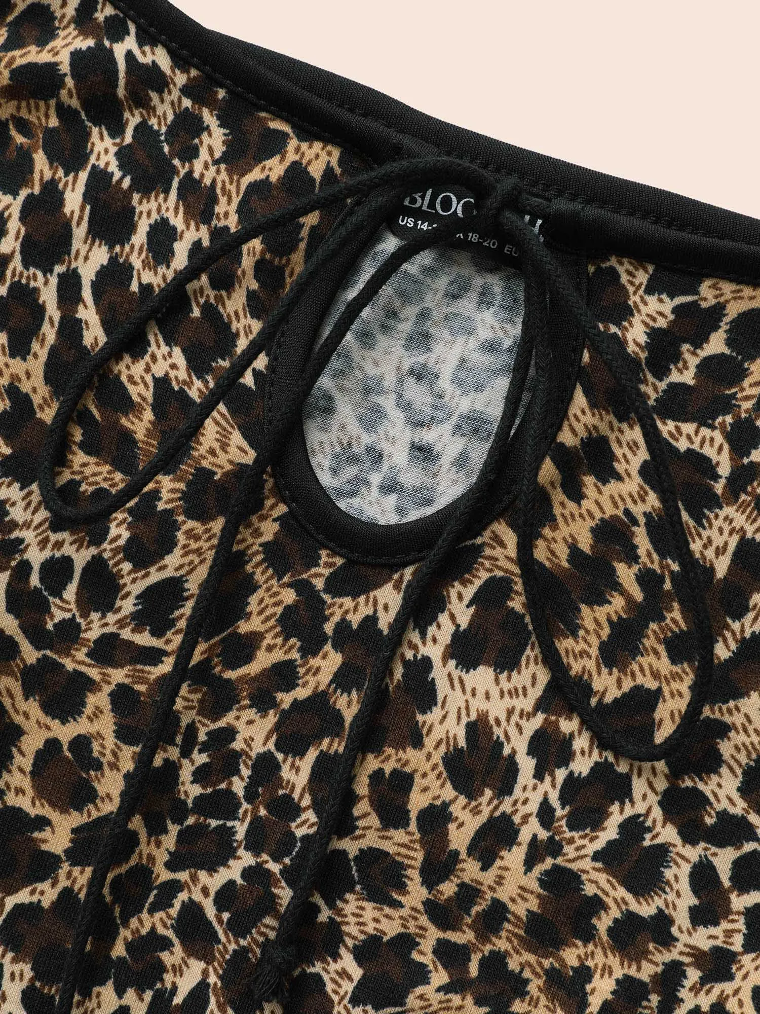 Leopard Print Tie Knot Slim Fit Dress sold by Bloomchic product image thumbnail 5