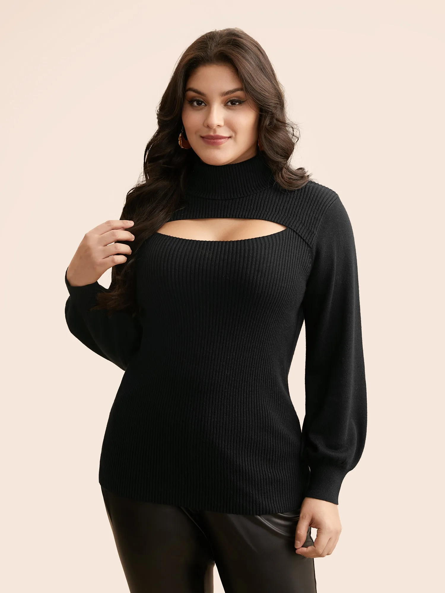 Supersoft Essentials Turtleneck Cut Out Pullover sold by Bloomchic product image thumbnail 2