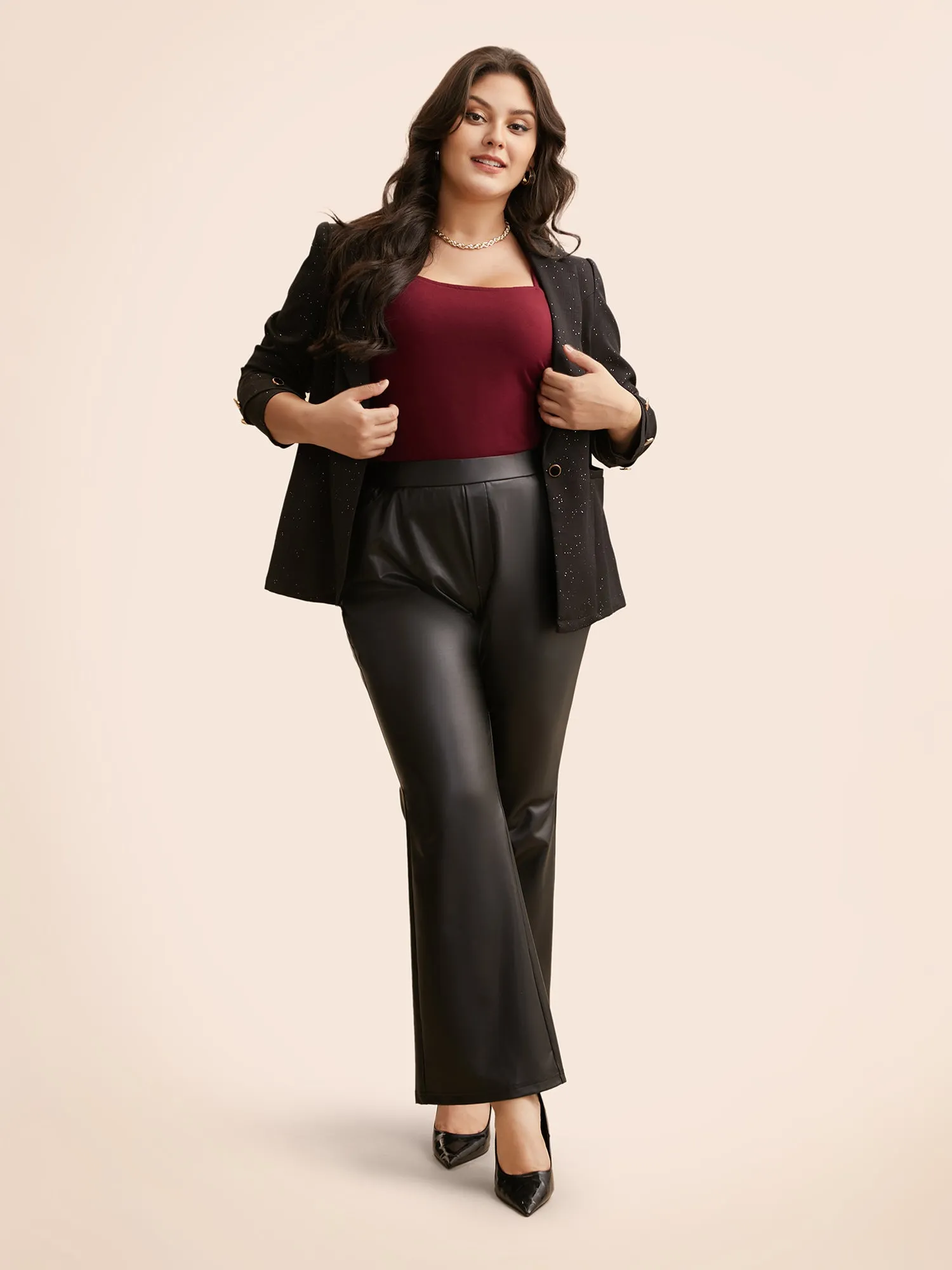 Square Neck Ruched Slim Fit Tank Top sold by Bloomchic product image thumbnail 5