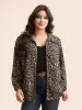 Leopard Print Zipper Pocket Jacket sold by Bloomchic