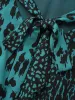 Leopard Print Elastic Waist Tie Knot Dress sold by Bloomchic