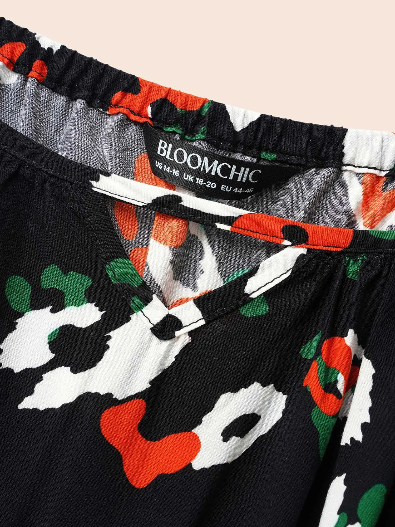 Square Neck Animal Print Keyhole Dress sold by Bloomchic product image thumbnail 5